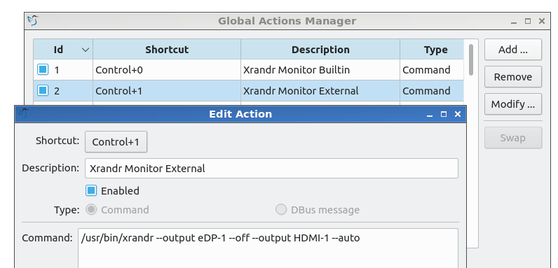 Shortcut keys
